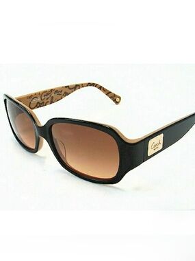 Y2K Coach Georgette S497 Tortoise & Tan Gold Logo Shield